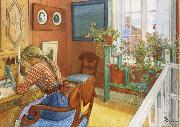 Carl Larsson Writing Letters Sweden oil painting artist